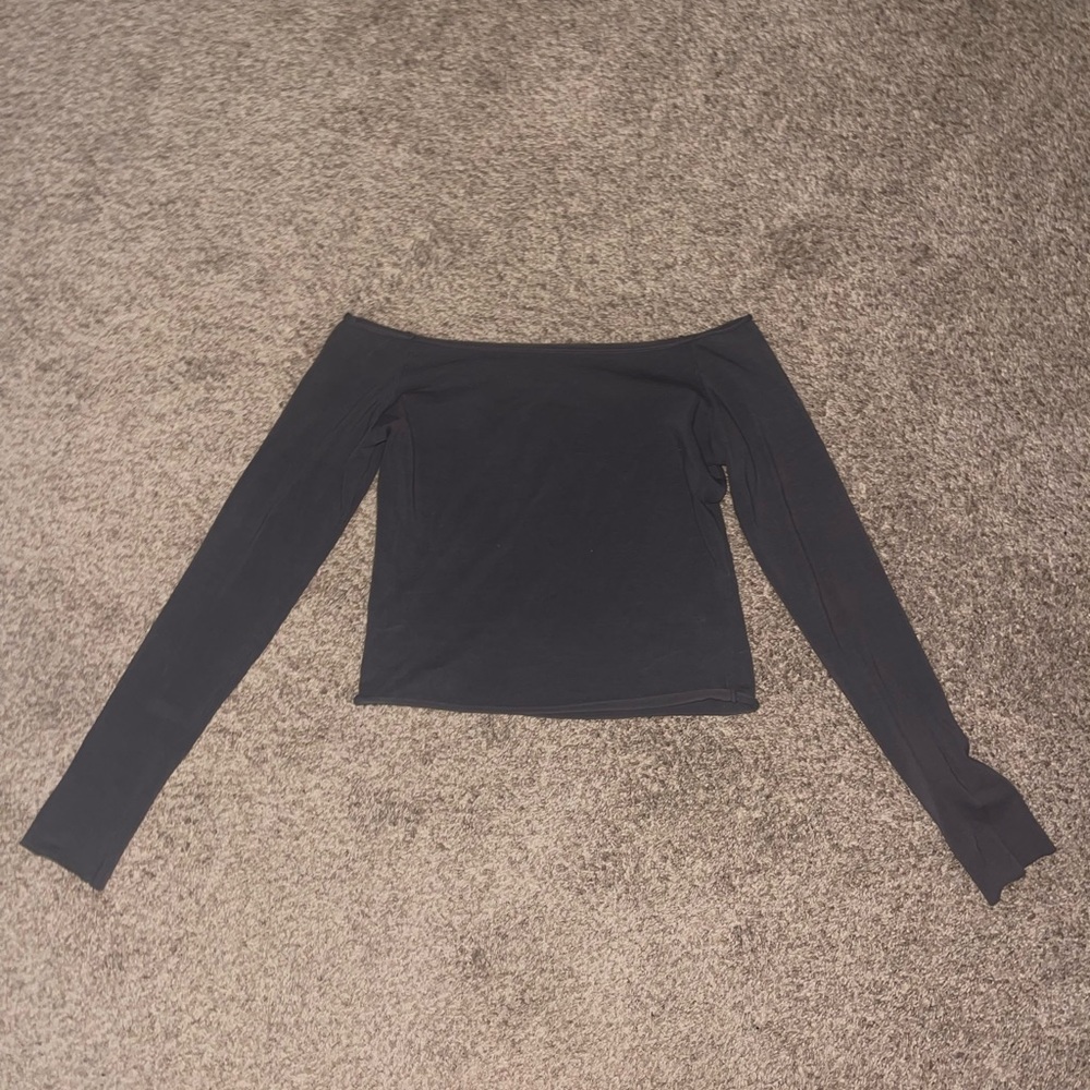 Brandy Melville Off The Shoulder Long Sleeve Top
